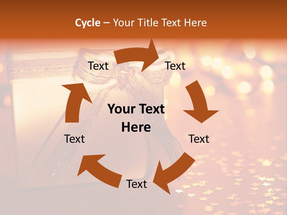 Greeting Christmas Gift Merry PowerPoint Template