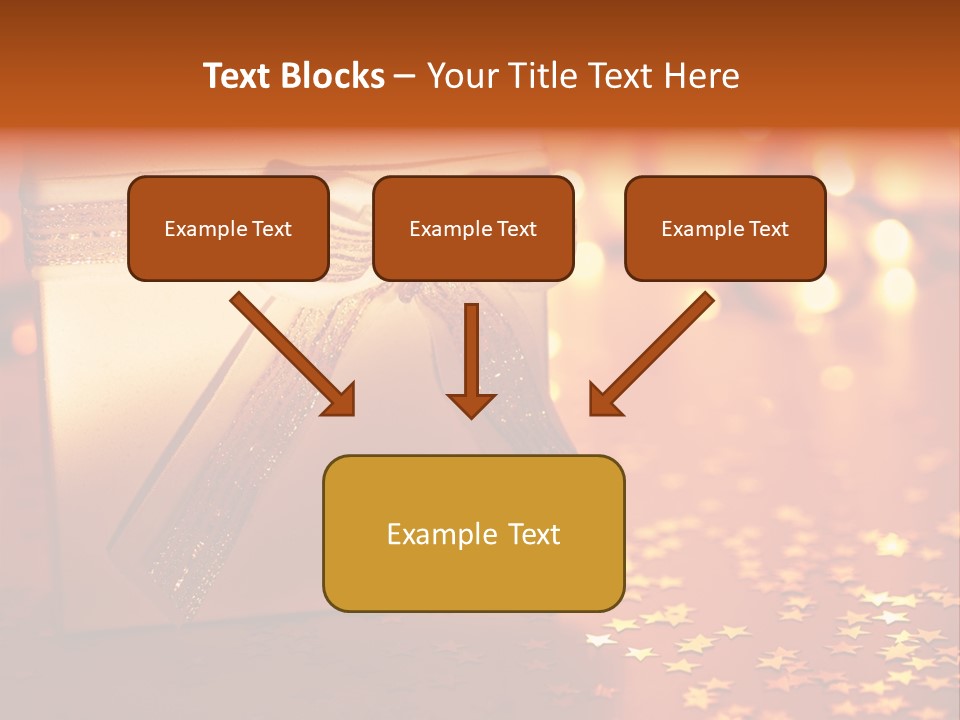 Greeting Christmas Gift Merry PowerPoint Template