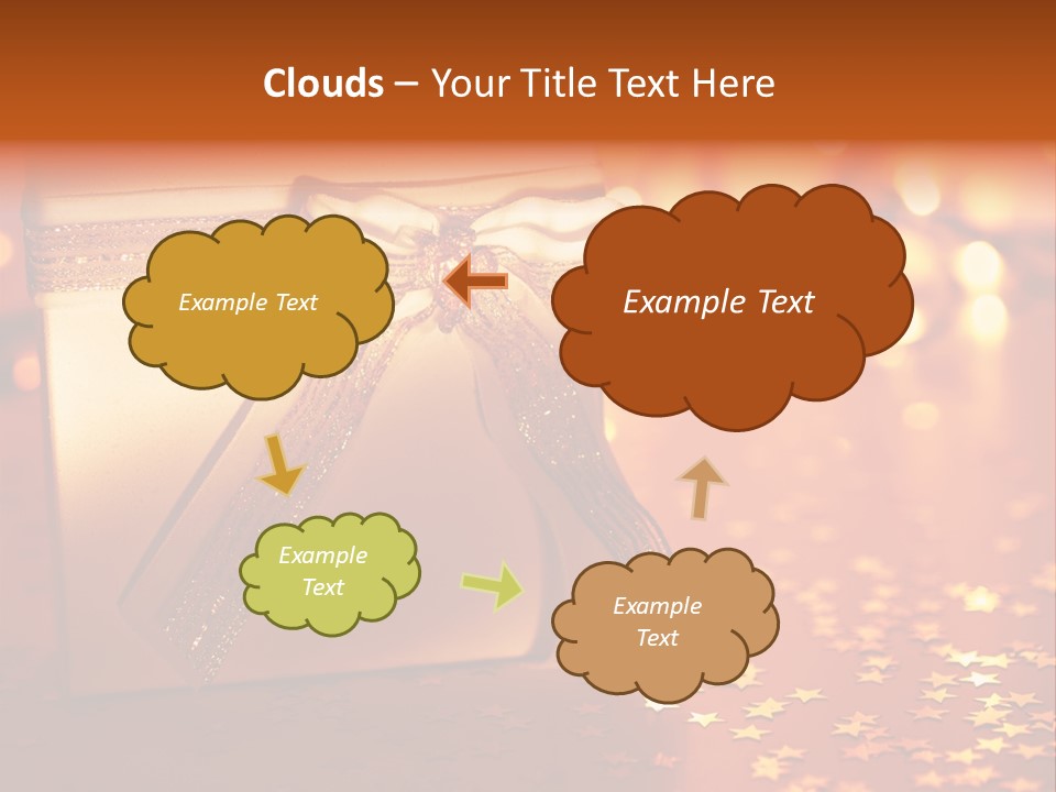 Greeting Christmas Gift Merry PowerPoint Template