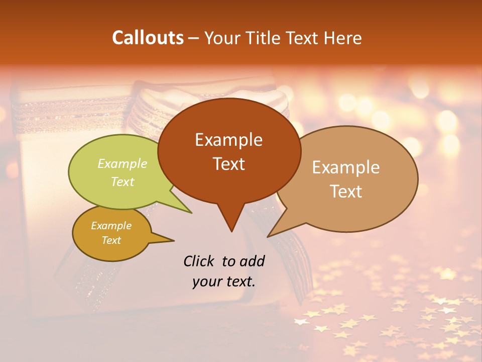 Greeting Christmas Gift Merry PowerPoint Template