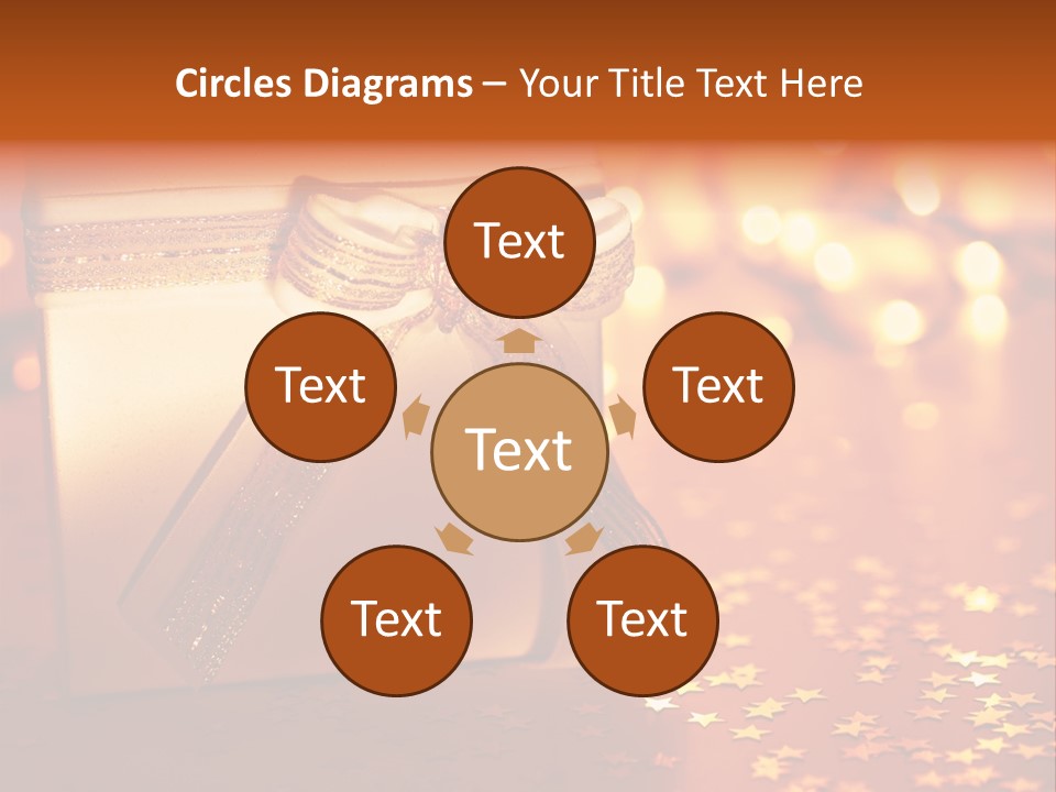 Greeting Christmas Gift Merry PowerPoint Template