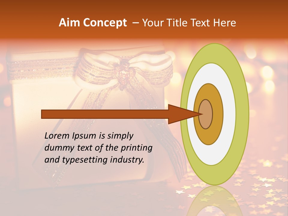 Greeting Christmas Gift Merry PowerPoint Template