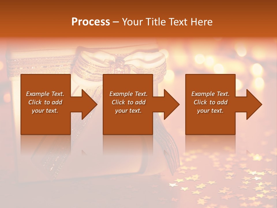 Greeting Christmas Gift Merry PowerPoint Template