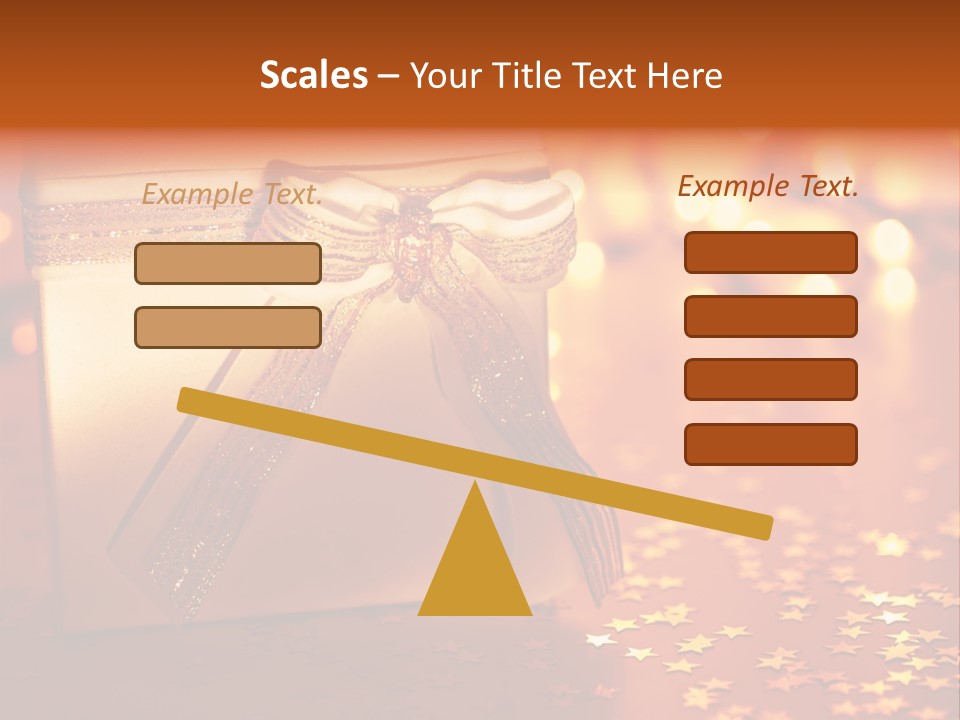 Greeting Christmas Gift Merry PowerPoint Template