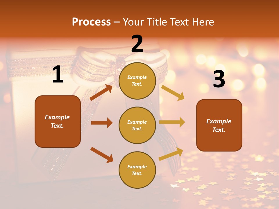 Greeting Christmas Gift Merry PowerPoint Template