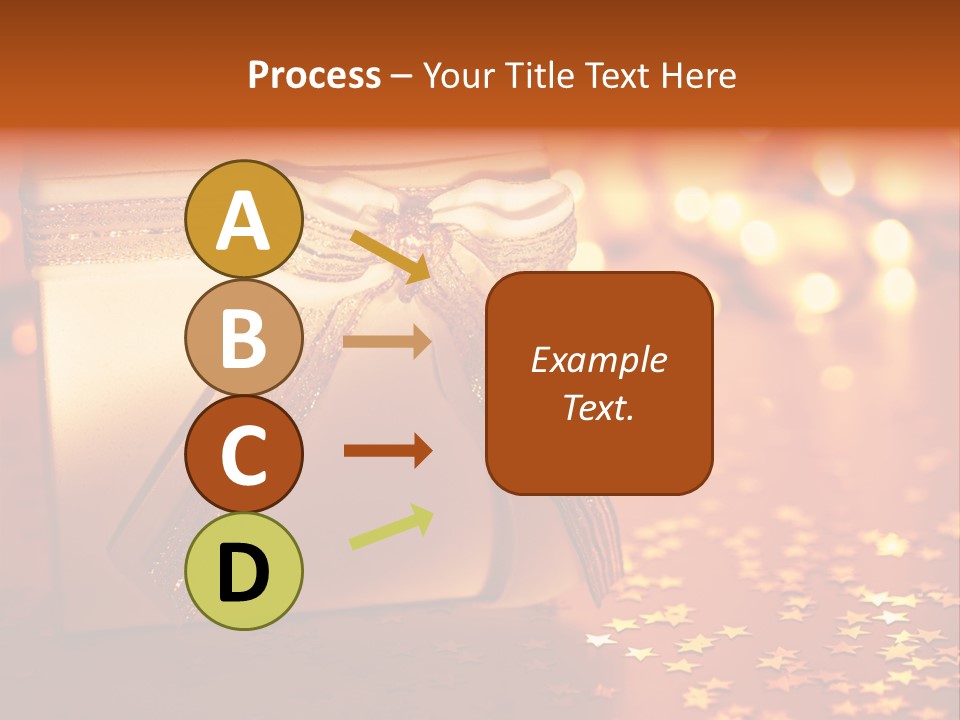 Greeting Christmas Gift Merry PowerPoint Template