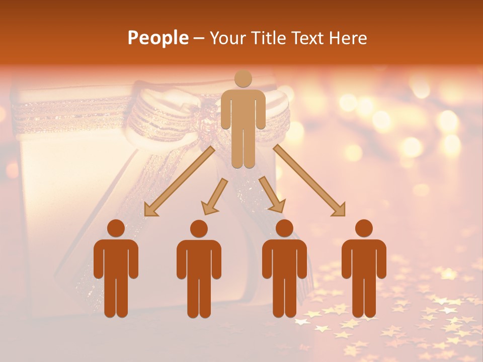 Greeting Christmas Gift Merry PowerPoint Template