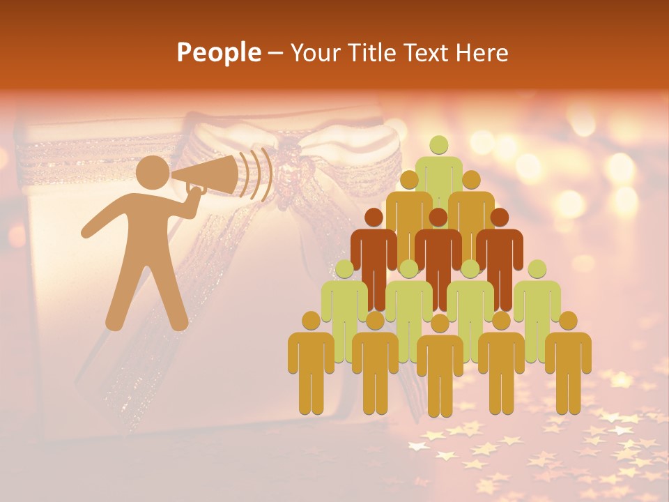 Greeting Christmas Gift Merry PowerPoint Template