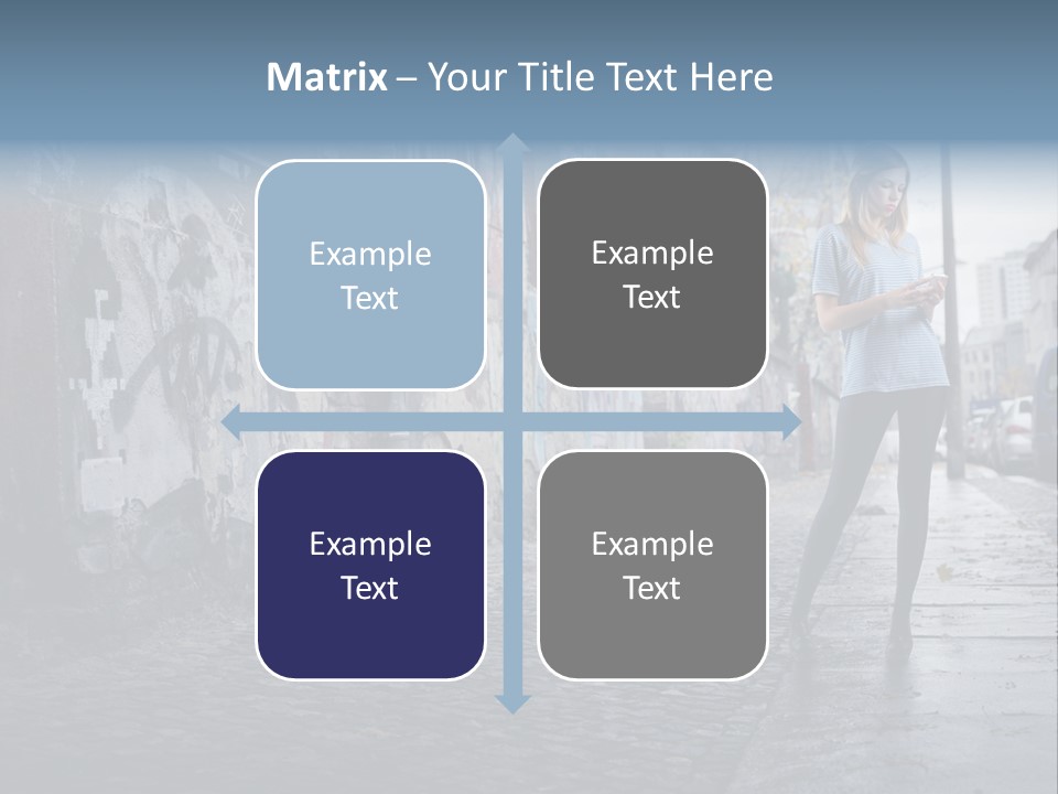 Mobile Outdoor Blonde PowerPoint Template