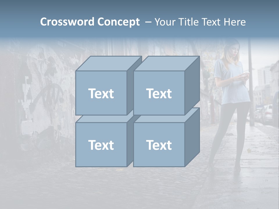 Mobile Outdoor Blonde PowerPoint Template