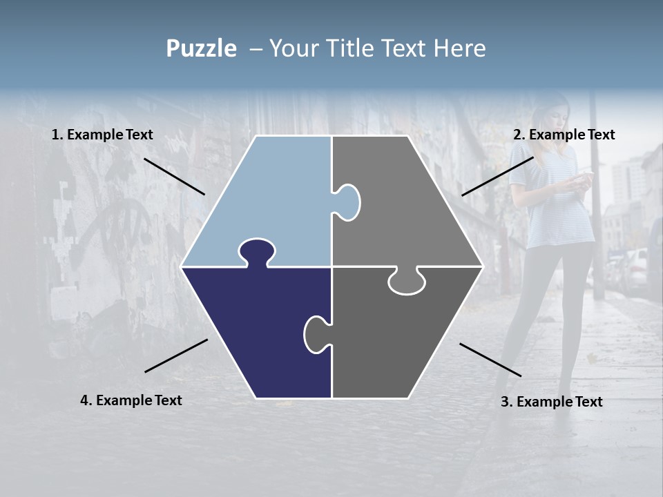 Mobile Outdoor Blonde PowerPoint Template