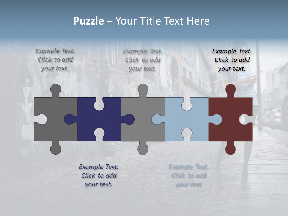 Mobile Outdoor Blonde PowerPoint Template