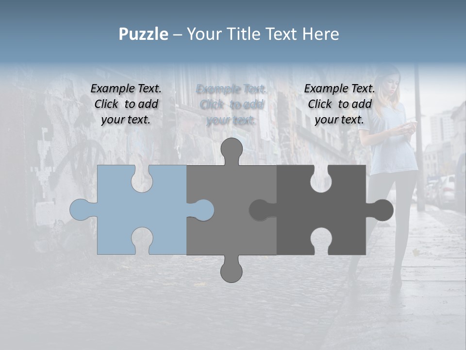 Mobile Outdoor Blonde PowerPoint Template