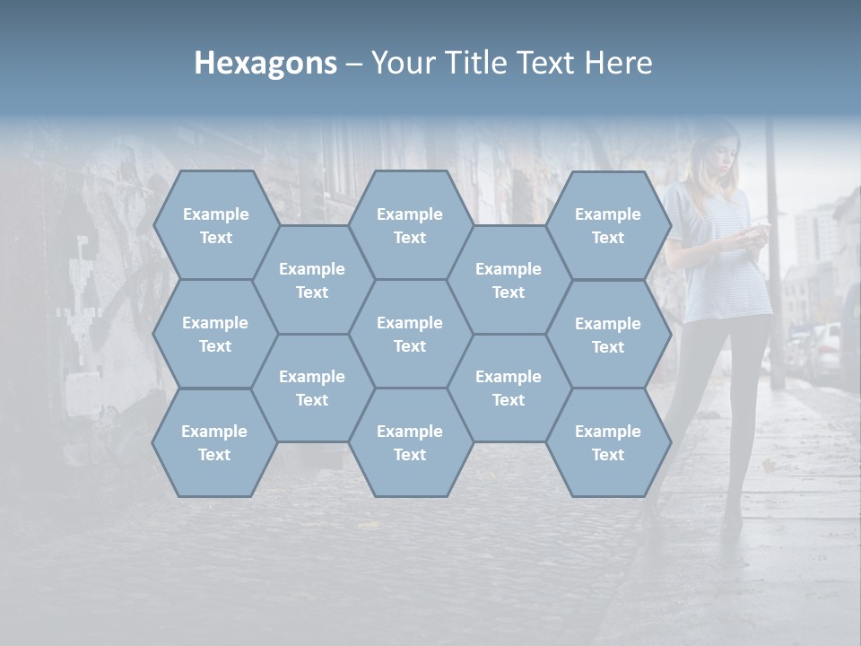 Mobile Outdoor Blonde PowerPoint Template