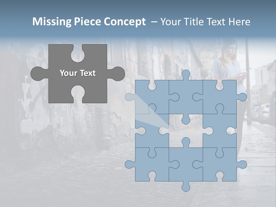 Mobile Outdoor Blonde PowerPoint Template