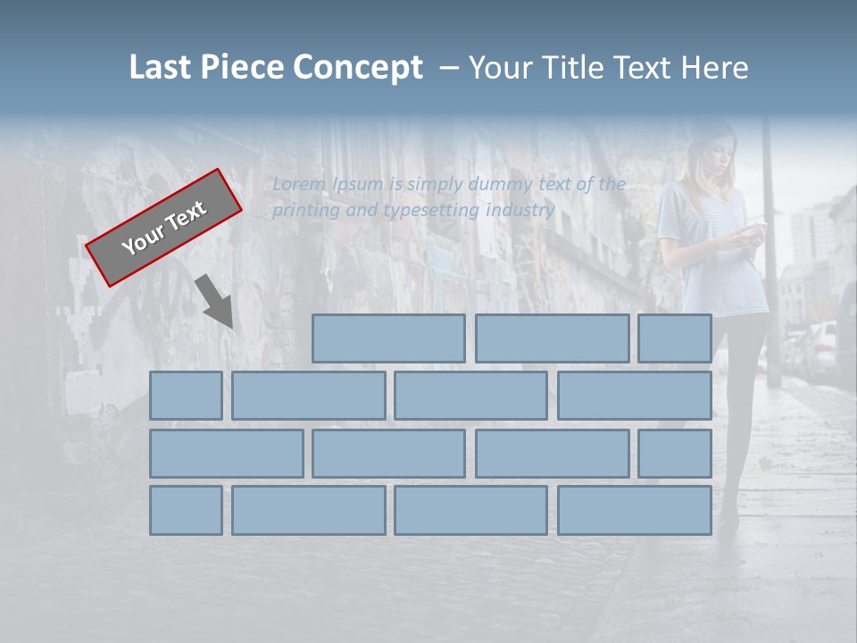 Mobile Outdoor Blonde PowerPoint Template