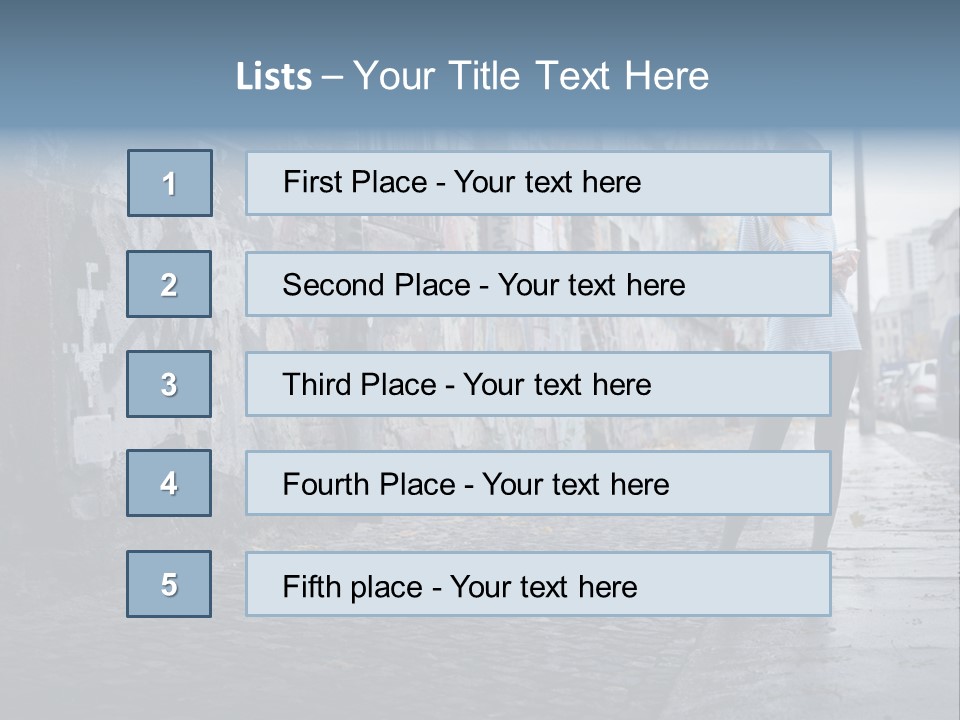 Mobile Outdoor Blonde PowerPoint Template