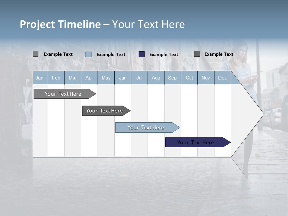 Mobile Outdoor Blonde PowerPoint Template