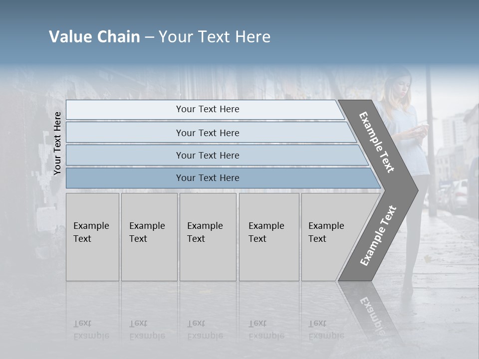 Mobile Outdoor Blonde PowerPoint Template