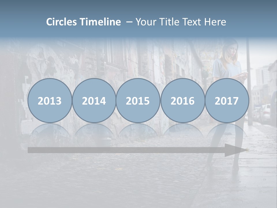 Mobile Outdoor Blonde PowerPoint Template