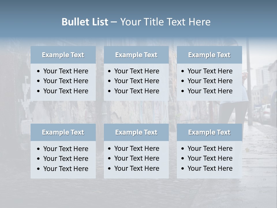 Mobile Outdoor Blonde PowerPoint Template