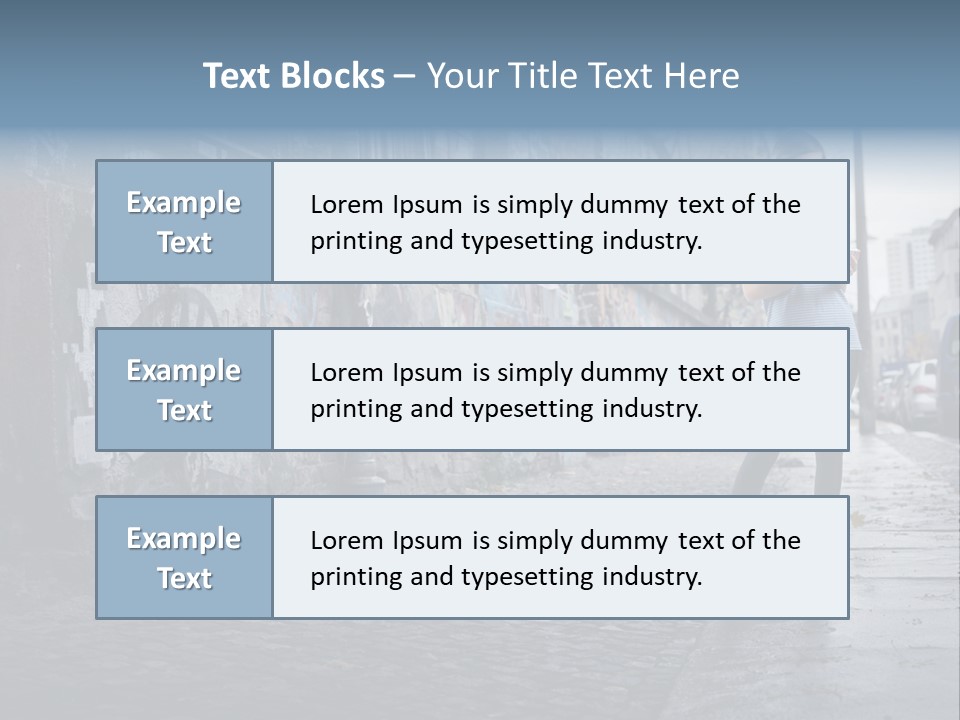 Mobile Outdoor Blonde PowerPoint Template