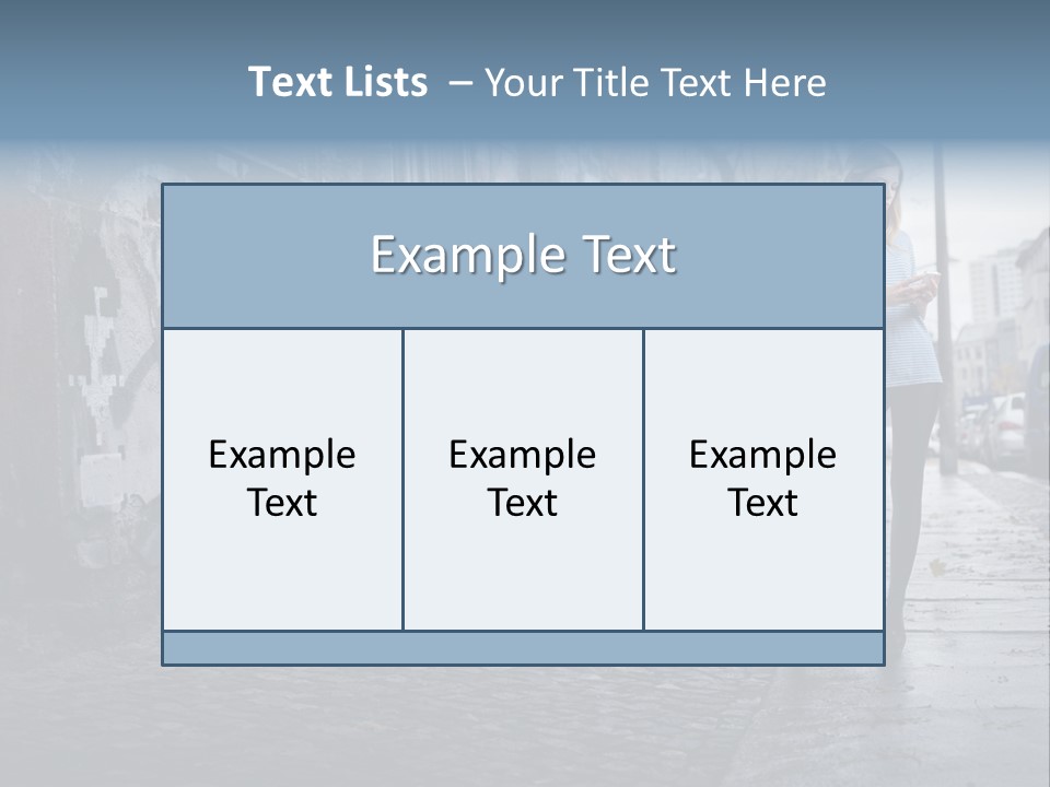 Mobile Outdoor Blonde PowerPoint Template