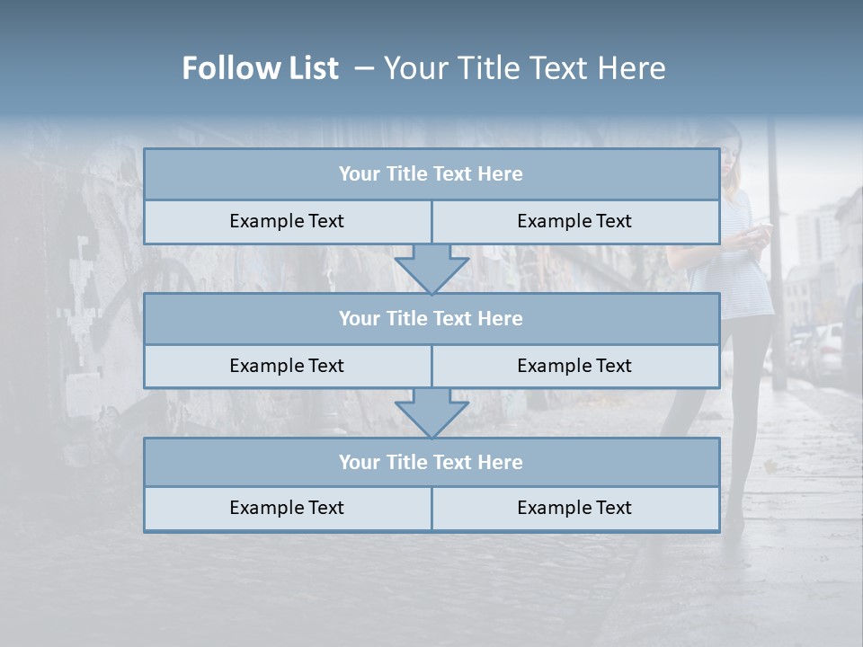 Mobile Outdoor Blonde PowerPoint Template