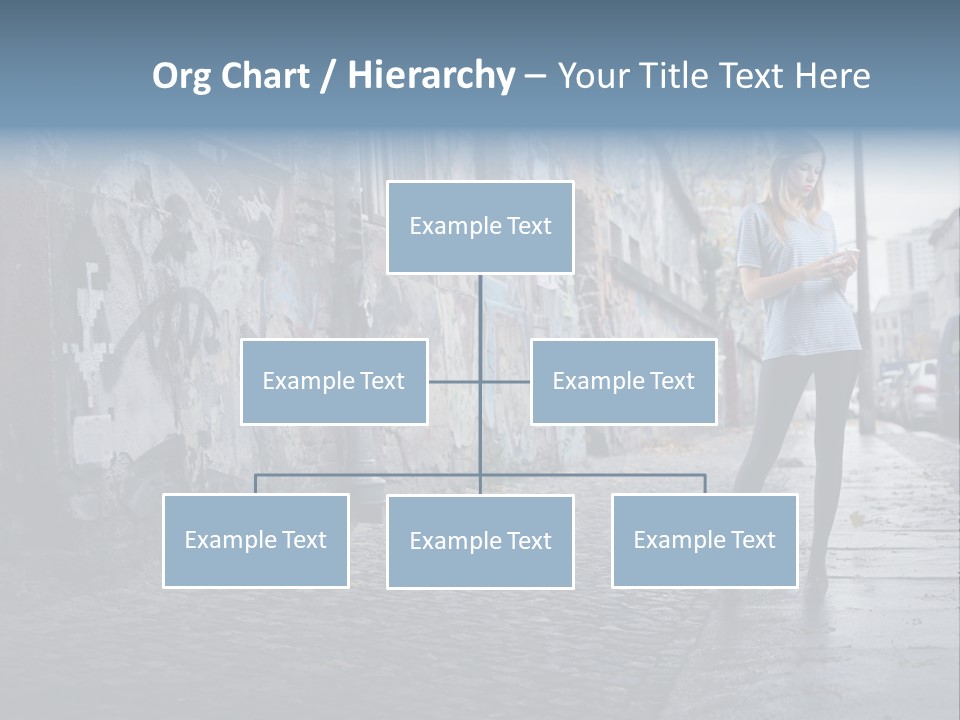 Mobile Outdoor Blonde PowerPoint Template