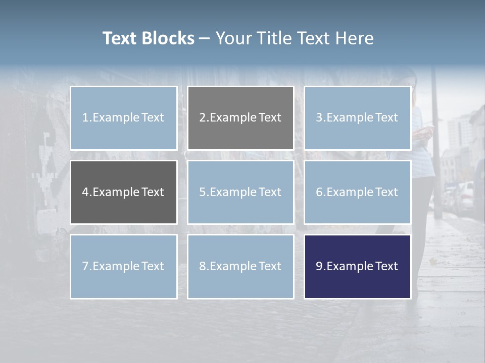 Mobile Outdoor Blonde PowerPoint Template