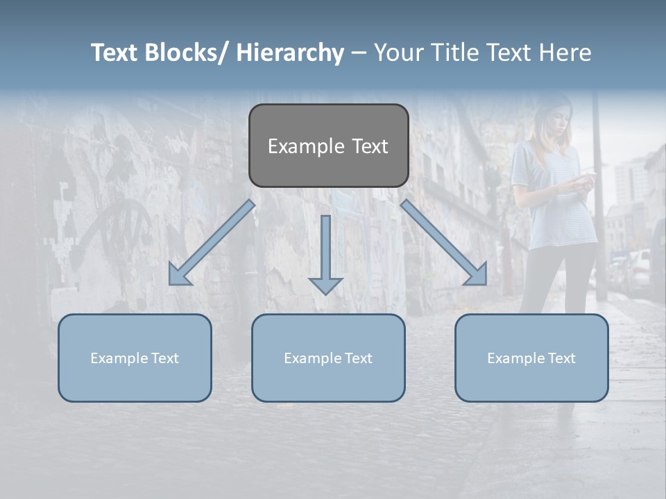 Mobile Outdoor Blonde PowerPoint Template