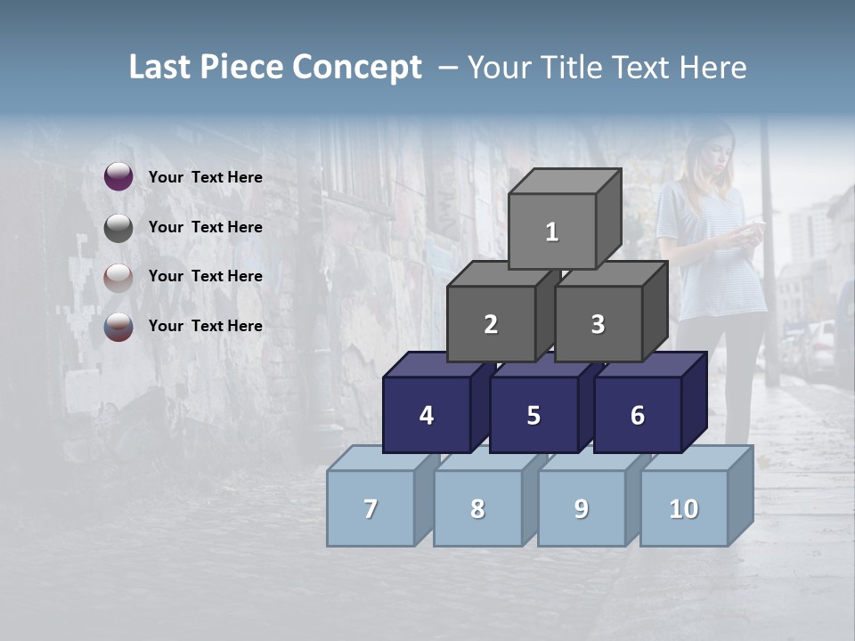 Mobile Outdoor Blonde PowerPoint Template