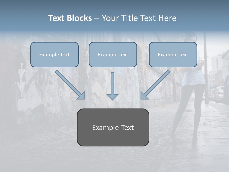 Mobile Outdoor Blonde PowerPoint Template