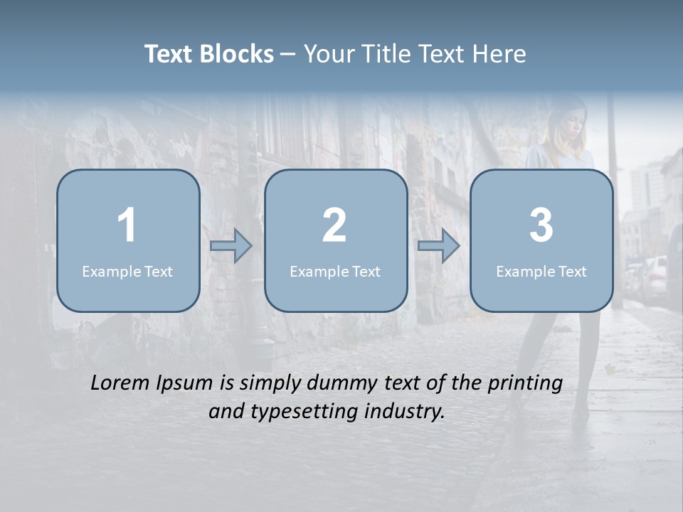 Mobile Outdoor Blonde PowerPoint Template