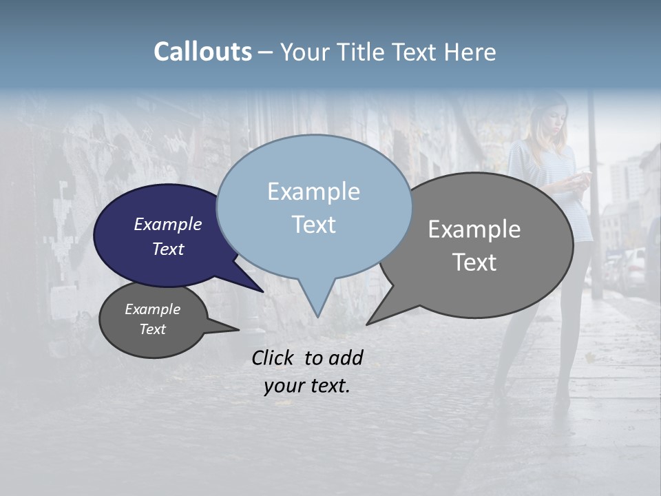 Mobile Outdoor Blonde PowerPoint Template