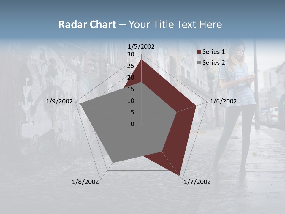 Mobile Outdoor Blonde PowerPoint Template