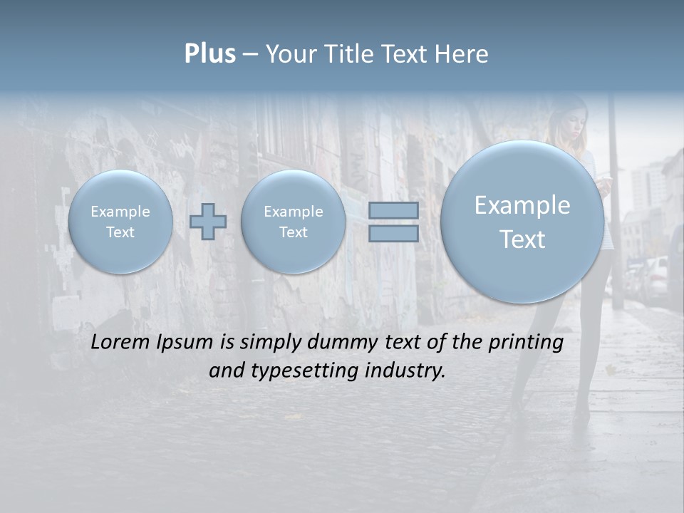 Mobile Outdoor Blonde PowerPoint Template