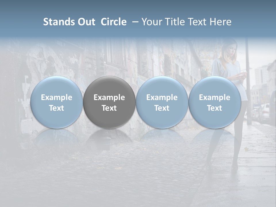 Mobile Outdoor Blonde PowerPoint Template