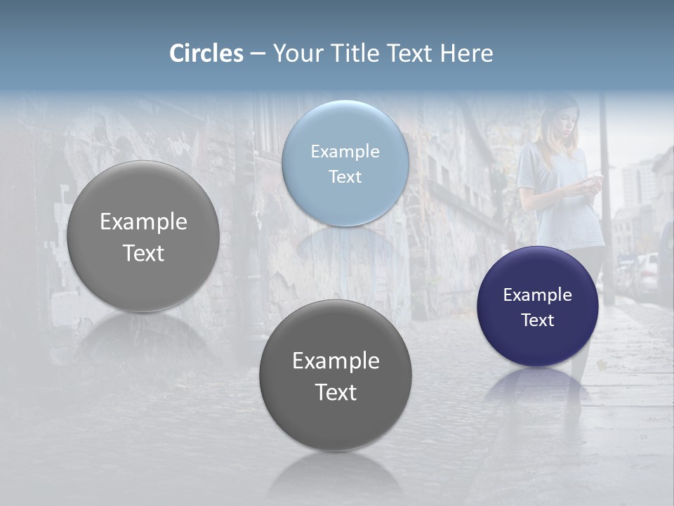 Mobile Outdoor Blonde PowerPoint Template