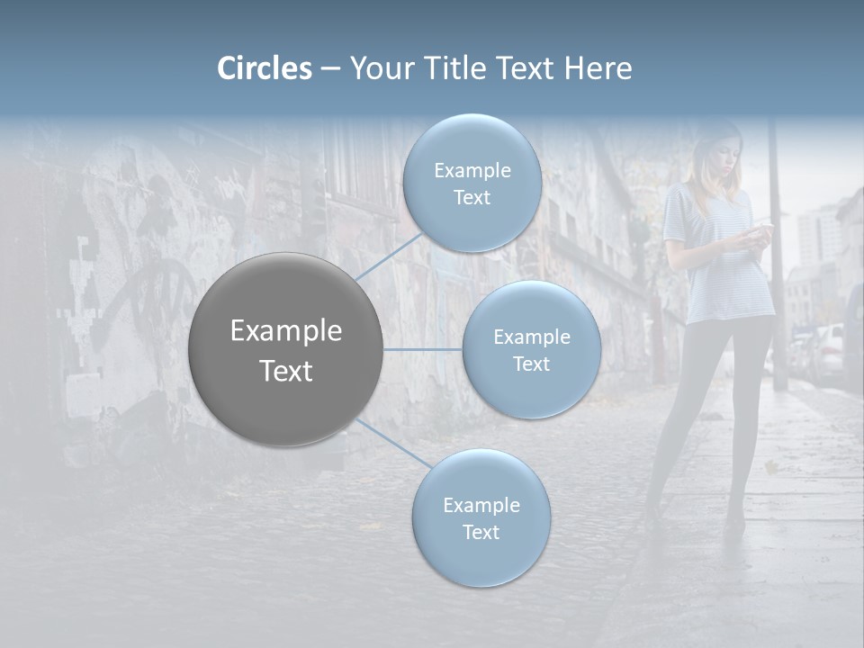 Mobile Outdoor Blonde PowerPoint Template