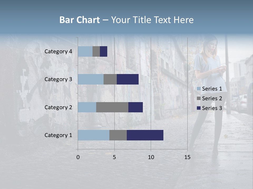 Mobile Outdoor Blonde PowerPoint Template
