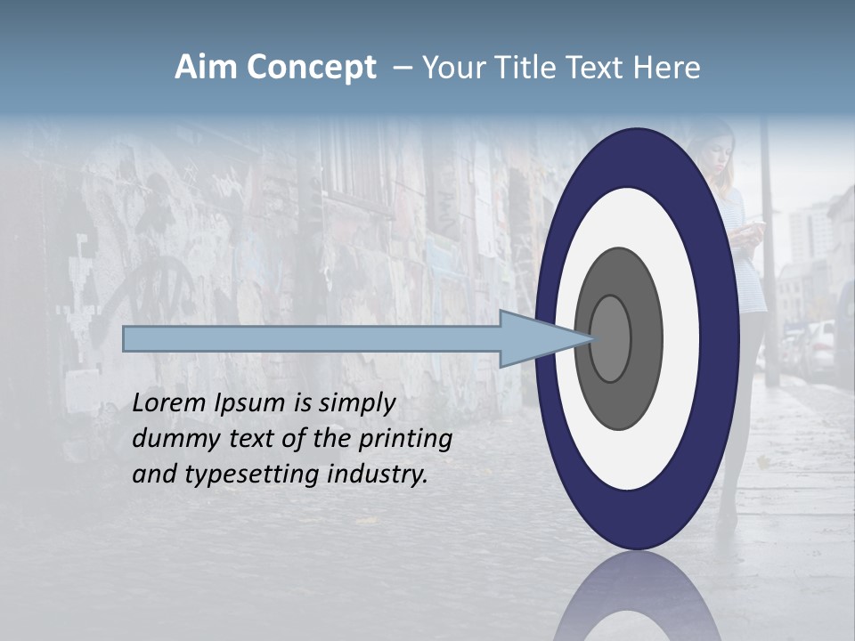 Mobile Outdoor Blonde PowerPoint Template