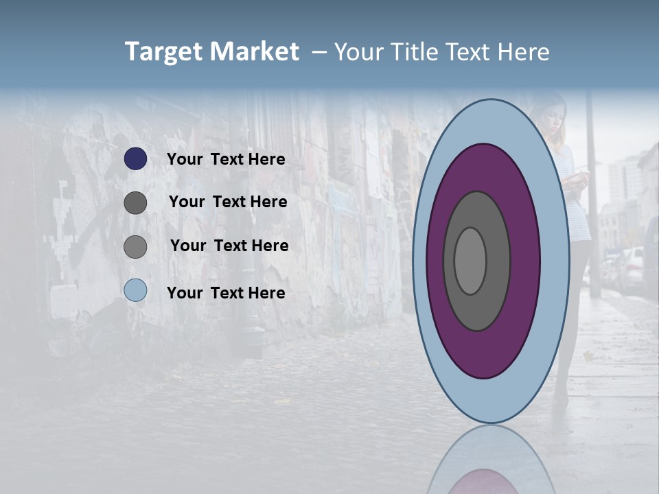 Mobile Outdoor Blonde PowerPoint Template