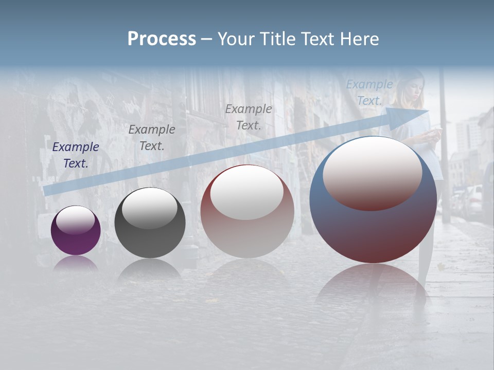 Mobile Outdoor Blonde PowerPoint Template