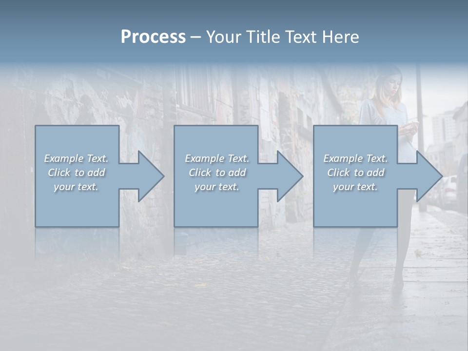 Mobile Outdoor Blonde PowerPoint Template