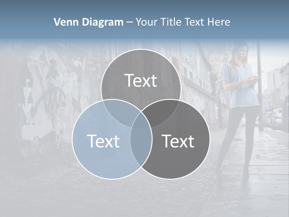Mobile Outdoor Blonde PowerPoint Template