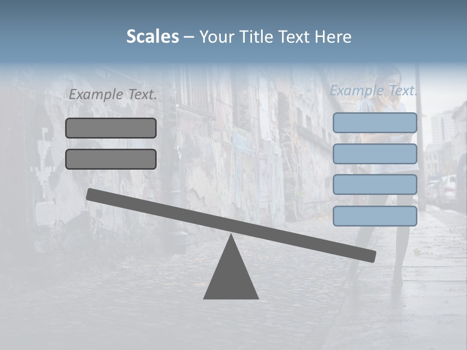Mobile Outdoor Blonde PowerPoint Template