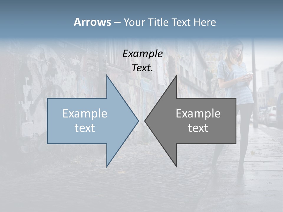 Mobile Outdoor Blonde PowerPoint Template