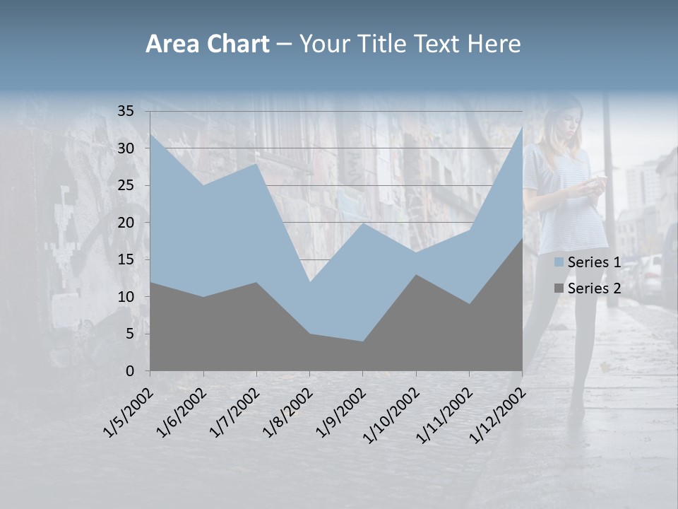 Mobile Outdoor Blonde PowerPoint Template