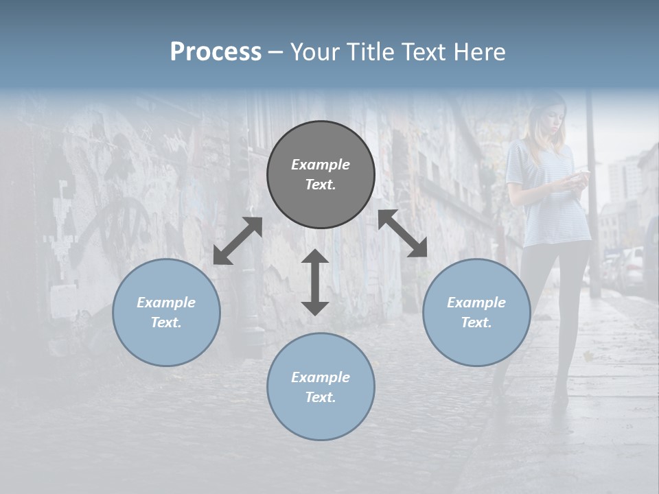 Mobile Outdoor Blonde PowerPoint Template